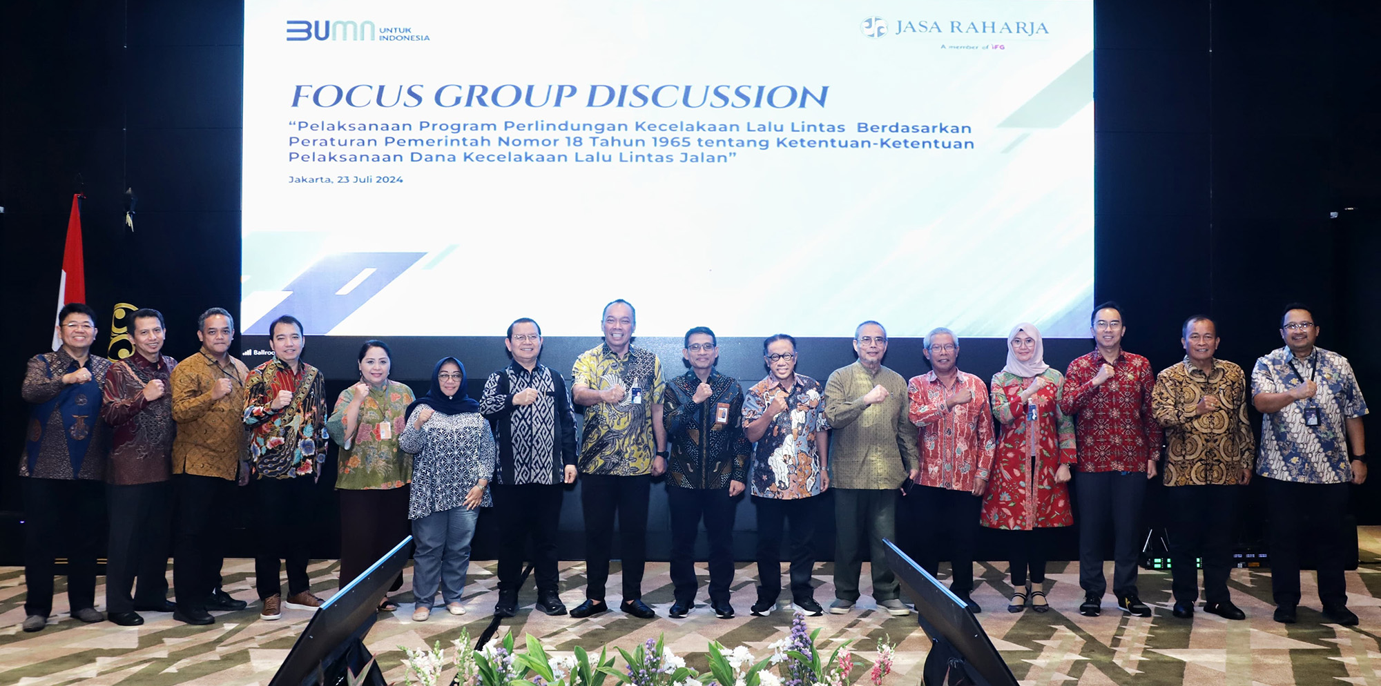 b Jasa Raharja mengadakan FGD perlindungan kecelakaan lalu lintas