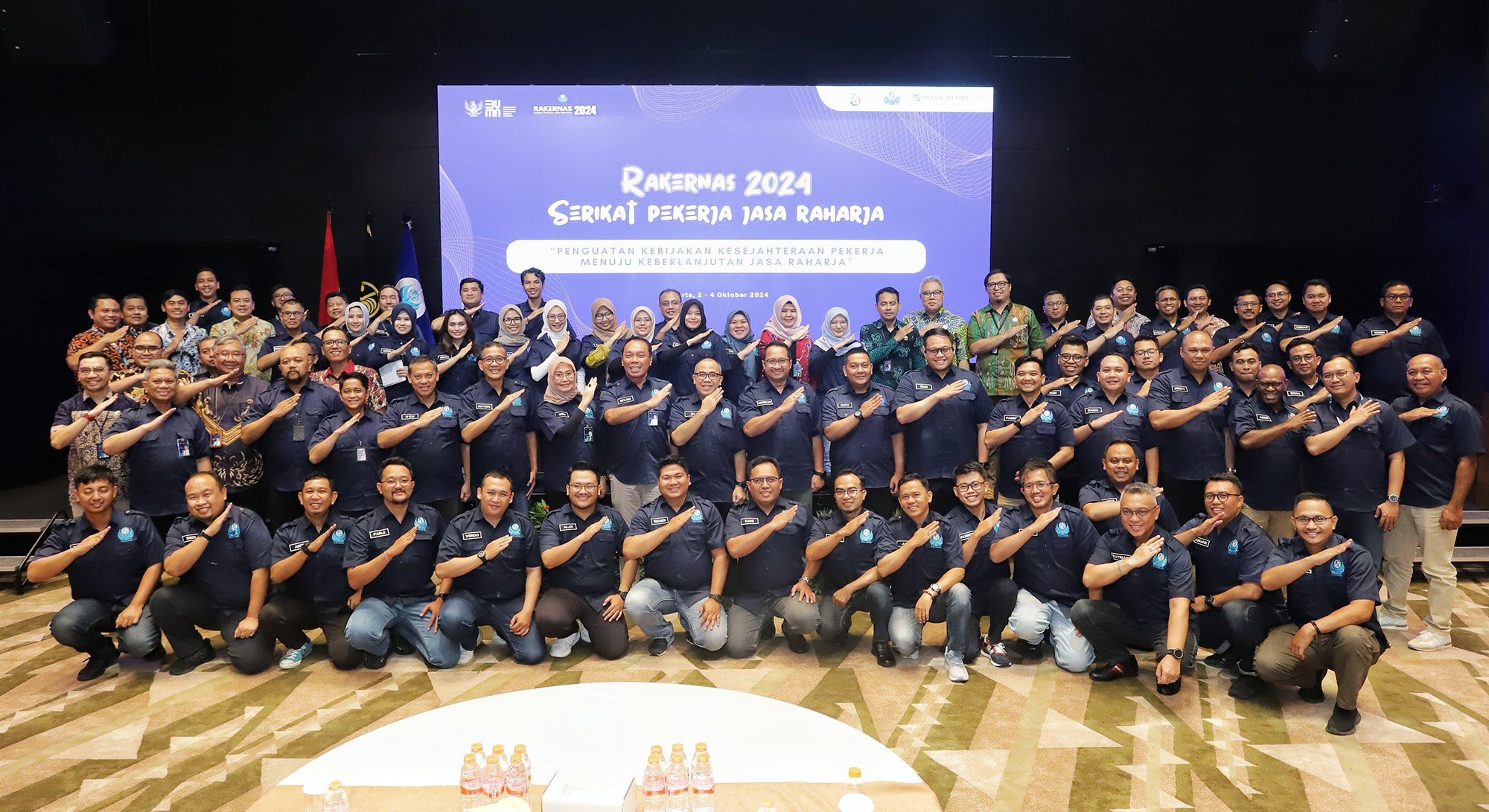 Photo Bersama Rakernas 2024 Serikat Pekerja Jasa Raharja SPJR Rabu hingga Jumat 2 4 Oktober 2024