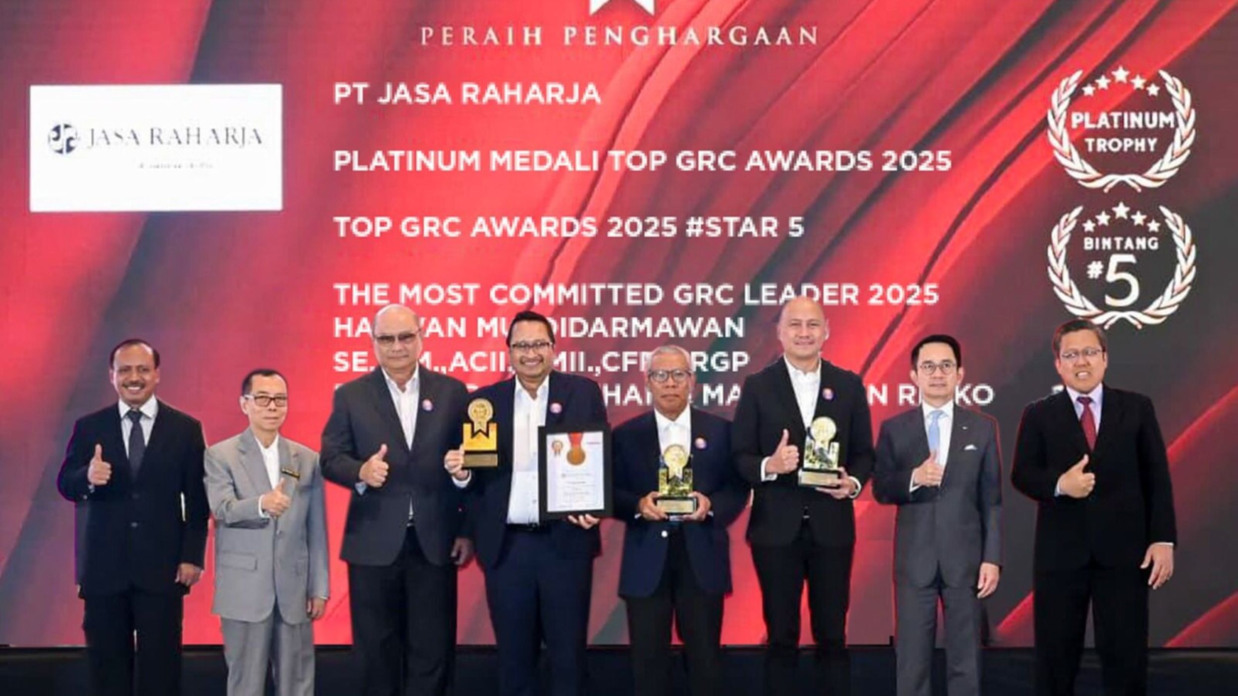 Jasa Raharja Raih 4 Penghargaan TOP GRC Awards 2025, Perkuat Implementasi Tata Kelola, Manajemen Risiko, dan Kepatuhan