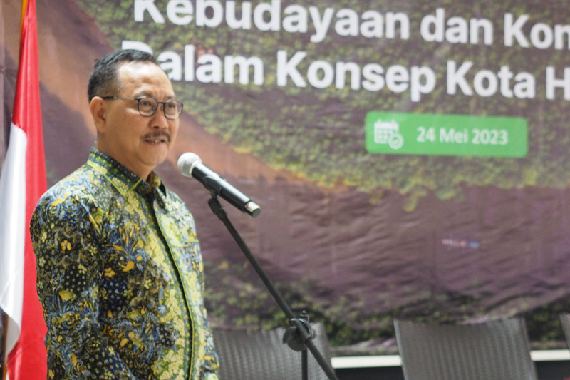 Kepala OIKN Bambang Susantono dalam Diskusi Kebudayaan dan Konservasi dalam Konsep Kota Hutan IKN